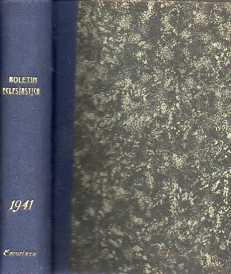 BOLETN OFICIAL DE OBISPADO DE VITORIA. Tomo LXXVII. Ao de 1941. Nmeros 1 a 25.