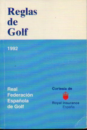 REGLAS DE GOLF. 27 ed. 1992.