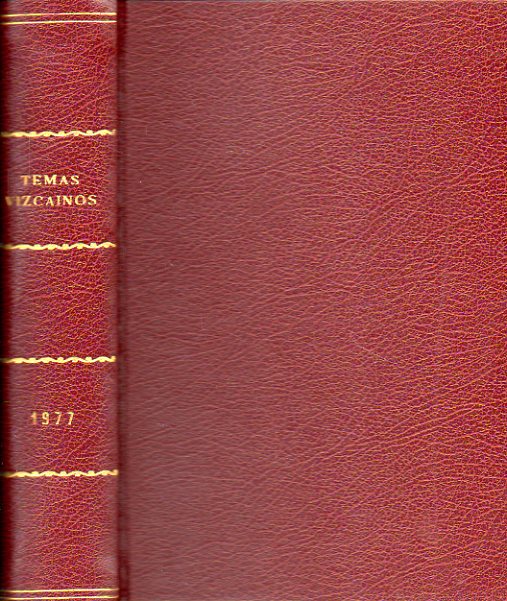 COLECCIN TEMAS VIZCANOS. Nmeros 25 al 36. AO 1977 COMPLETO. 25. Historia de la Ra de Bilbao en la poca cuaternaria. 26. Esteban Calle Iturrino: