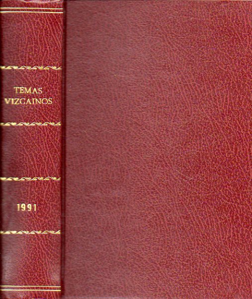 COLECCIN TEMAS VIZCANOS. Nmeros 193 al 204. AO 1991 COMPLETO. 193. La bizkai insular. 194. El Museo de Reproducciones Artsticas de Bilbao. 195. S