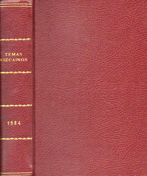 COLECCIN TEMAS VIZCANOS. Nmeros  109 al 120. AO 1984 COMPLETO. 109. Ocenografa fsica del Golfo de Vizcaya. 110.Guerediaga y la merindad de  Dura