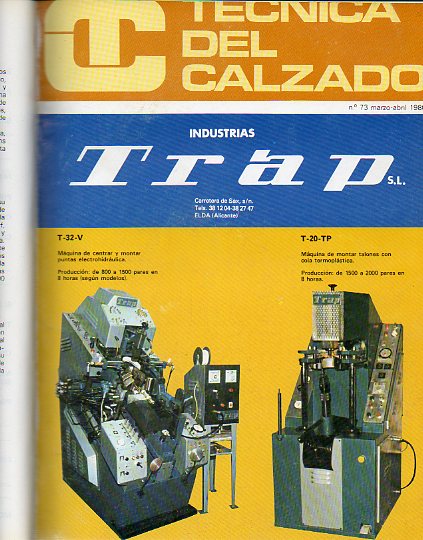 TCNICA DEL CALZADO. Nmeros 72 a 77.