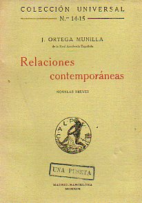 RELACIONES CONTEMPORNEAS. Novelas breves.