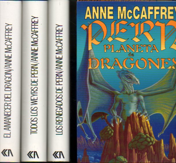 PERN, PLANETA DE DRAGONES. 3 vols. en estuche. EL AMANECER DEL DRAGN / LOS RNEGADOS DE PERN / TODOS LOS WEYRS DE PERN. 1 edicin espaola.