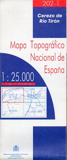 MAPA TOPOGRFICO NACIONAL DE ESPAA. Escala 1:25.000. 202-I. CEREZO DE RO TIRN.