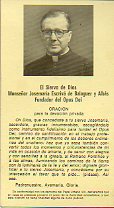 EL SIERVO DE DIOS MONSEOR JOSEMARA ESCRIV DE BALAGUER Y ALBS, FUNDADOR DEL OPUS DEI. ORACIN PARA LA DEVOCIN PRIVADA.