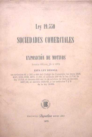 Ley 19.550 - Sociedades comerciales