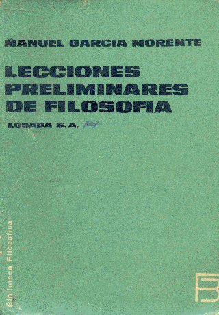 Lecciones preliminares de filosofia