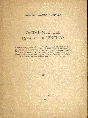 Nacimiento del estado argentino