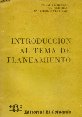 Introduccion al tema de planeamiento