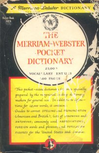 The merriam webster pocket dictionary