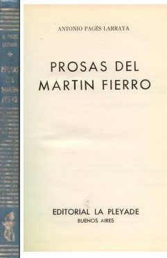 Prosas del Martin Fierro