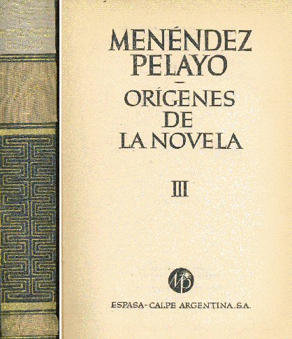 Origenes de la novela (tomo 3)