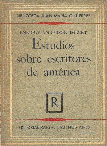 Estudios sobre escritores de amrica