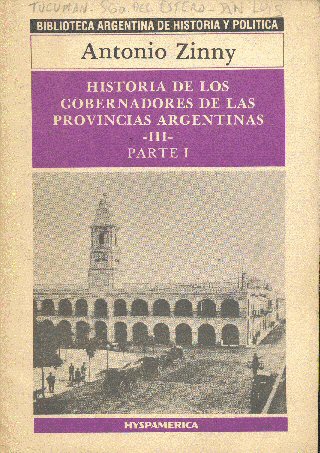 Historia de los gobernadores de las provincias argentinas III