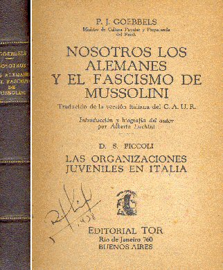 Nosotros los alemanes y el fascismo de Mussolini