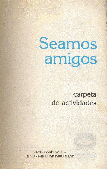 Seamos Amigos (Carpeta de actividades)