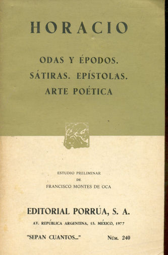 Odas y podos. Stiras. Epstolas. Arte potica