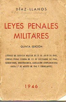 LEYES PENALES MILITARES. 5 ed.