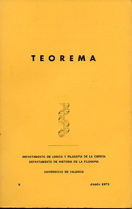 TEOREMA. Revista del Departamento de Lógica y Filosofía de la Ciencia. Nº 2.