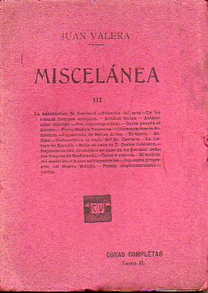 MISCELÁNEA III. Vol. IL de las OO. CC.