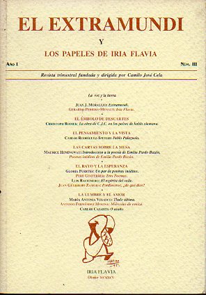 EL EXTRAMUNDI Y LOS PAPELES DE IRIA FLAVIA. A�o I. N� III. Poemas de Gloria Fuertes y de Pere Gimferrer. M. Hemingway: La poes�a de Emilia Pardo Baz�n