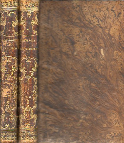 LAS PLAGAS DE UN PUEBLO. Novela Hist�rica. 2 Vols. Dibujos de M�gica. Lits. de Donon.