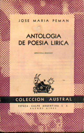 ANTOLOGÍA DE POESÍA LÍRICA. 2ª ed.