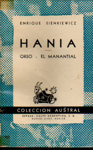 HANIA / ORSO / EL MANANTIAL.