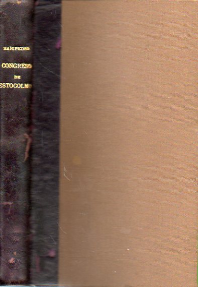 CONGRESO EN ESTOCOLMO. 4ª edición.
