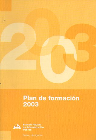 PLAN DE FORMACIN 2003.