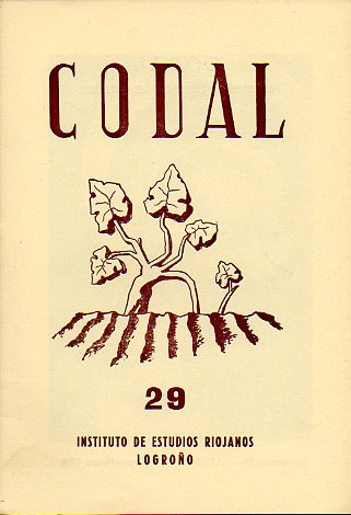 CODAL. Suplemento Literario de BERCEO. N� 29. Textos de Juan Luis Mendoza, Pedro de Miranda, A. Valencia, Aniano Velasco Morales, Antonio Masip, Luis
