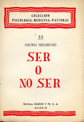 SER O NO SER. El problema del suicido.