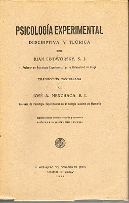 PSICOLOGÍA EXPERIMENTAL DESCRIPTIVA Y TEÓRICA. Vol. I: Descriptiva.