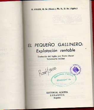 EL PEQUEO GALLINERO: EXPLOTACIN RENTABLE.