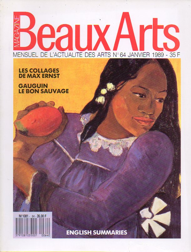 BEAUX ARTS. Mensuel de lactualit des arts. N 64.