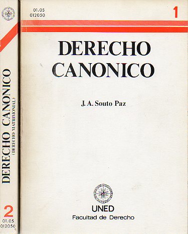 DERECHO CANNICO. Vol. 1. Derecho Cannico y Derecho Eclesistico del Estado. Vol. 2. Derecho Matrimonial.