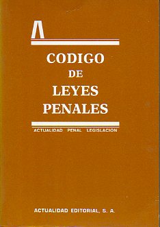 CDIGO DE LEYES PENALES. 1 edicin.