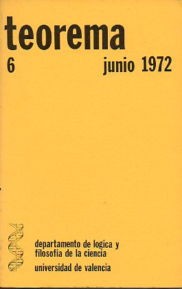 TEOREMA.  Revista del Departamento de Lgica y Filosofa de la Ciencia. N 6.