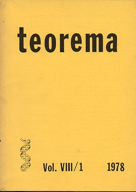 Revista TEOREMA. Vol. VIII. N 1.