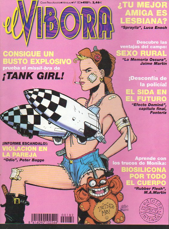 EL VBORA. Comix para adultos. N 182. Cont.: Peter Bagge. Luca Enoch, Jaime Martn, M. A. Martn, Fonteriz....