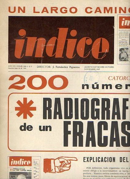 �NDICE. A�o XX. N�ms. 200-201. Especial 14 a�os / 200 n�meros.