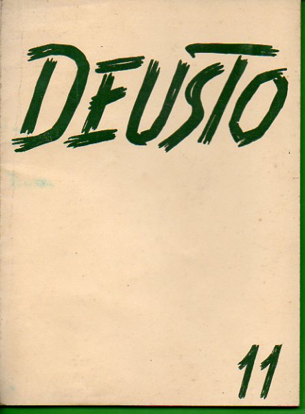 DEUSTO. Revista Trimestral publicada por los alumnos de la universidad de Deusto. N 11.