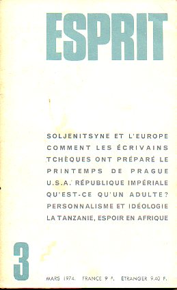 ESPRIT. 42e Ann�e. N� 433.
