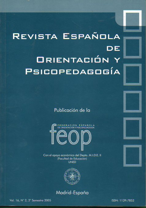 REVISTA ESPAOLA DE ORIENTACIN Y PSICOPEDAGOGA. Vol. 16. N .2