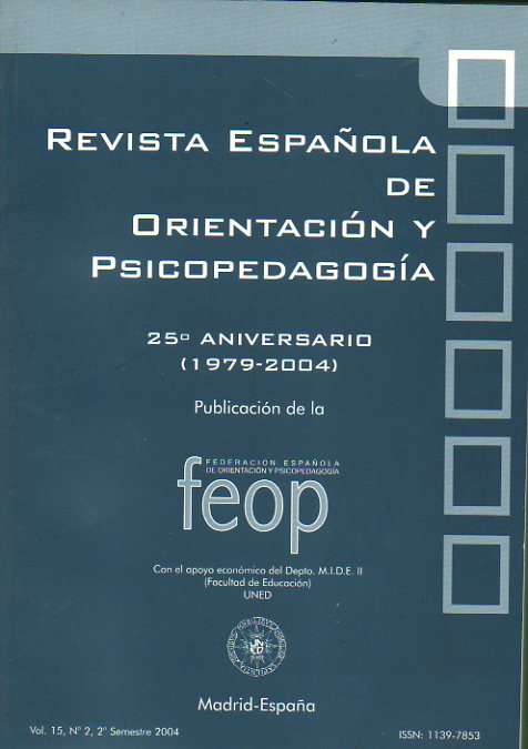 REVISTA ESPAOLA DE ORIENTACIN Y PSICOPEDAGOGA. Vol. 15. N 2.