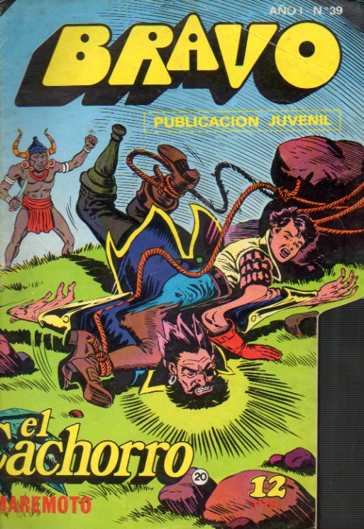BRAVO. A�o I. N� 39. EL CACHORRO. EL MAREMOTO. Dibujos de Iranzo.