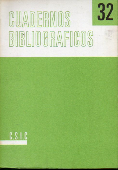 CUADERNOS BIBLIOGRFICOS. N 32.