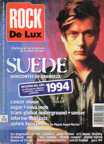 RDL. ROCK DE LUX. N� 115. SUEDE. INFORME ACID JAZZ. DAVID BYRNE. THE CRAMPS...