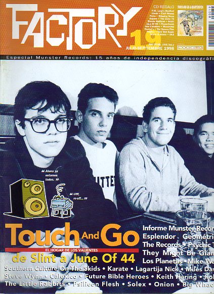 FACTORY. N 19. TOUCH AND GO / INFORME MUNSTER RECORDS / ESPLENDOR GEOMTRICO / LAGARTIJA NICK... No incluye CD.